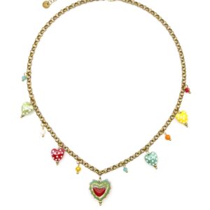 Collana Rainbow Hearts