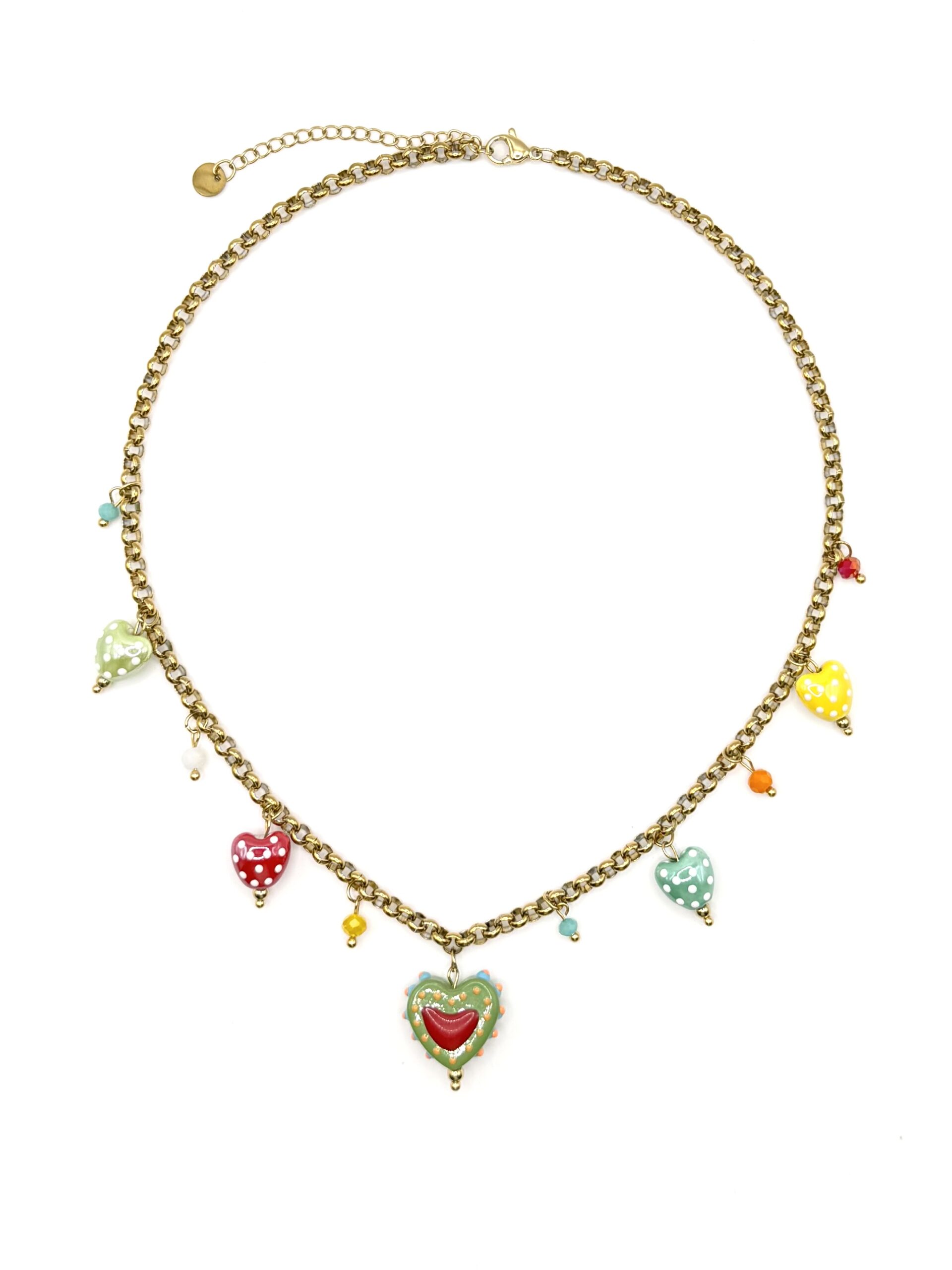 Collana Rainbow Hearts